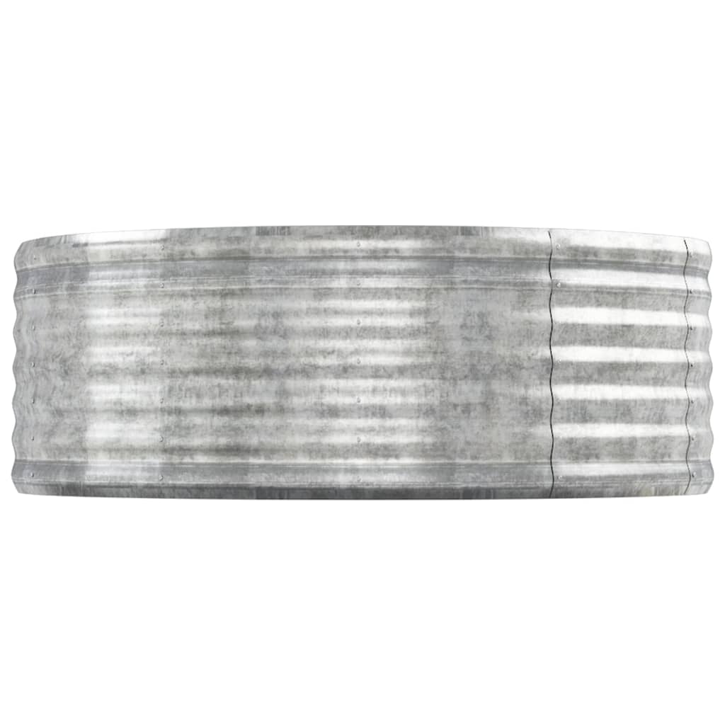 Pflanzgefäß 544x100x36 cm Pulverbeschichteter Stahl silberfarben