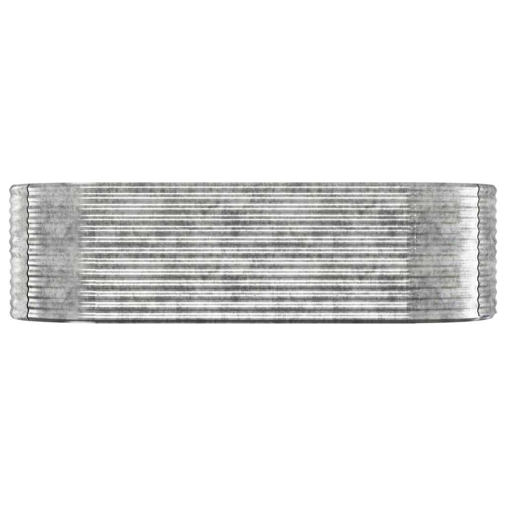 Pflanzgefäß 249 x 100 x 68 cm, pulverbeschichteter Stahl, silberfarben