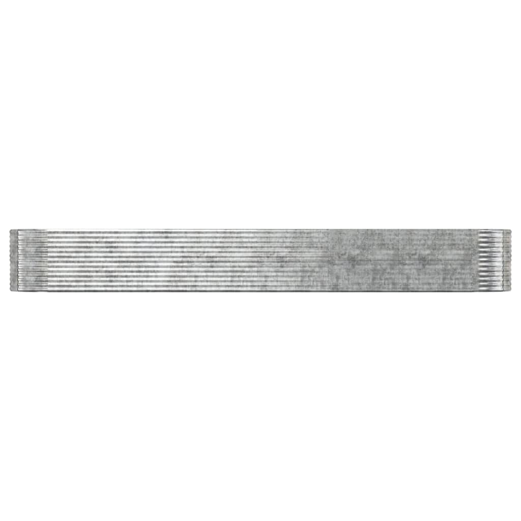 Plantenbak 554X100X68 Cm Gepoedercoat Staal Zilverkleurig