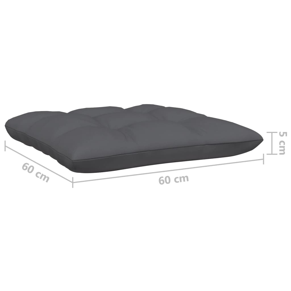 8-Delige Loungeset Met Antracietkleurige Kussens Grenenhout