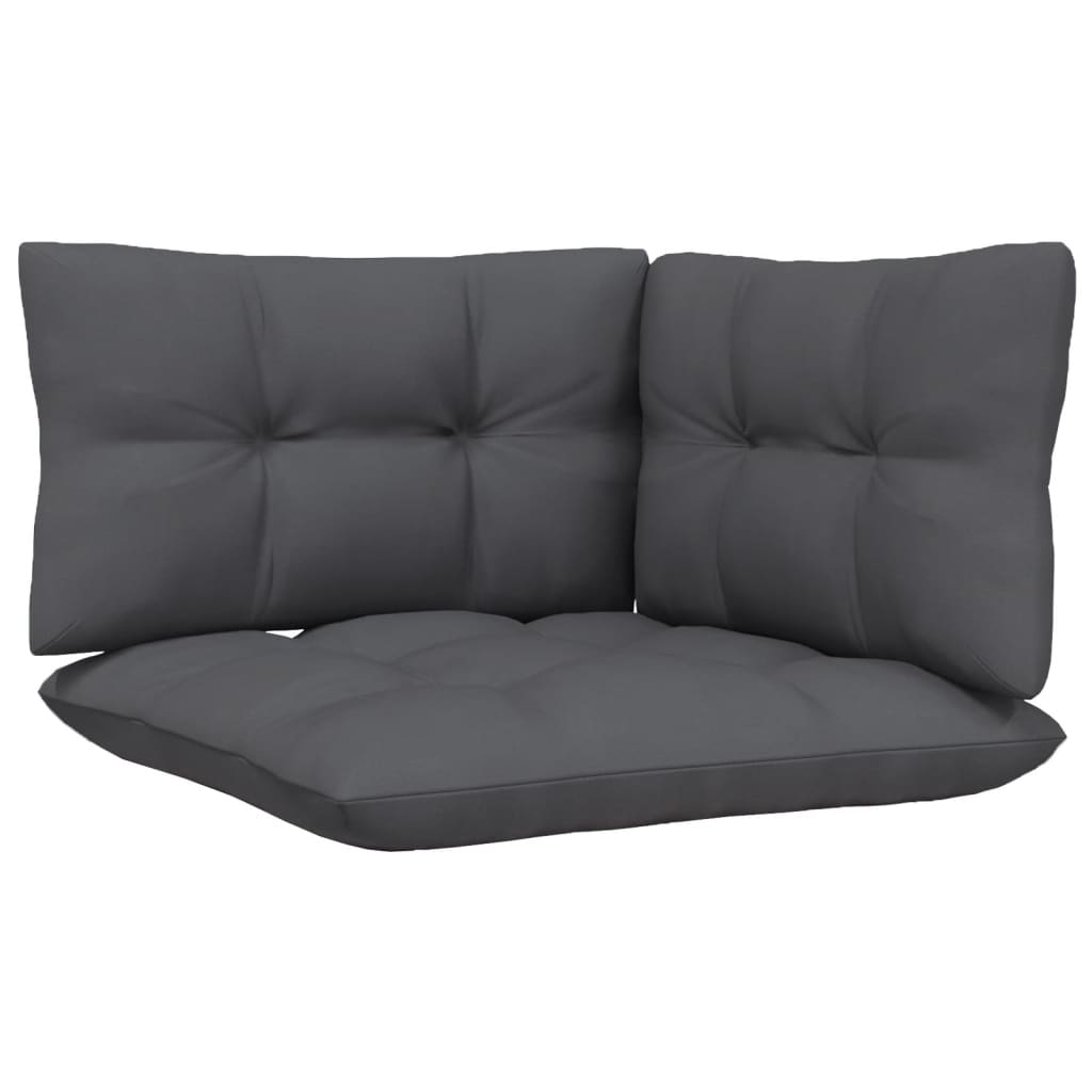 8-Delige Loungeset Met Antracietkleurige Kussens Grenenhout