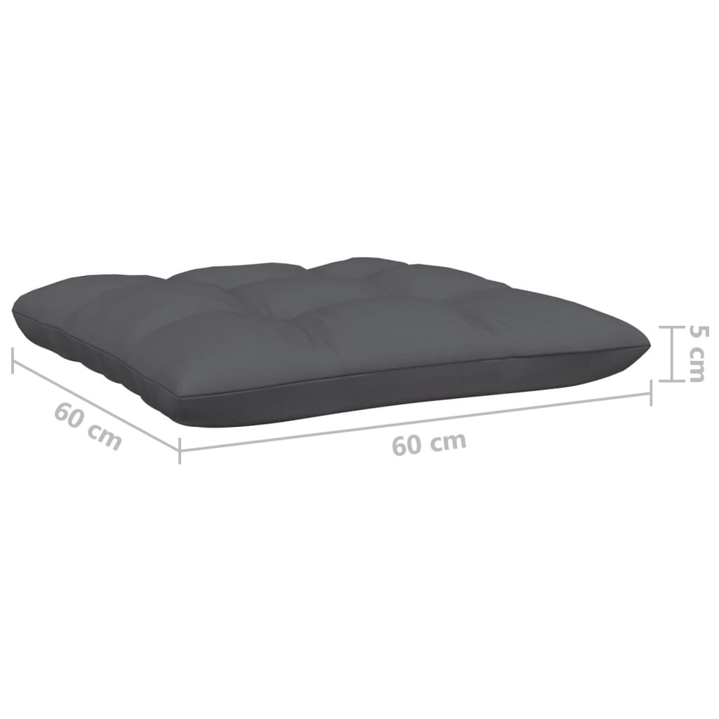 8-Delige Loungeset Met Antracietkleurige Kussens Grenenhout