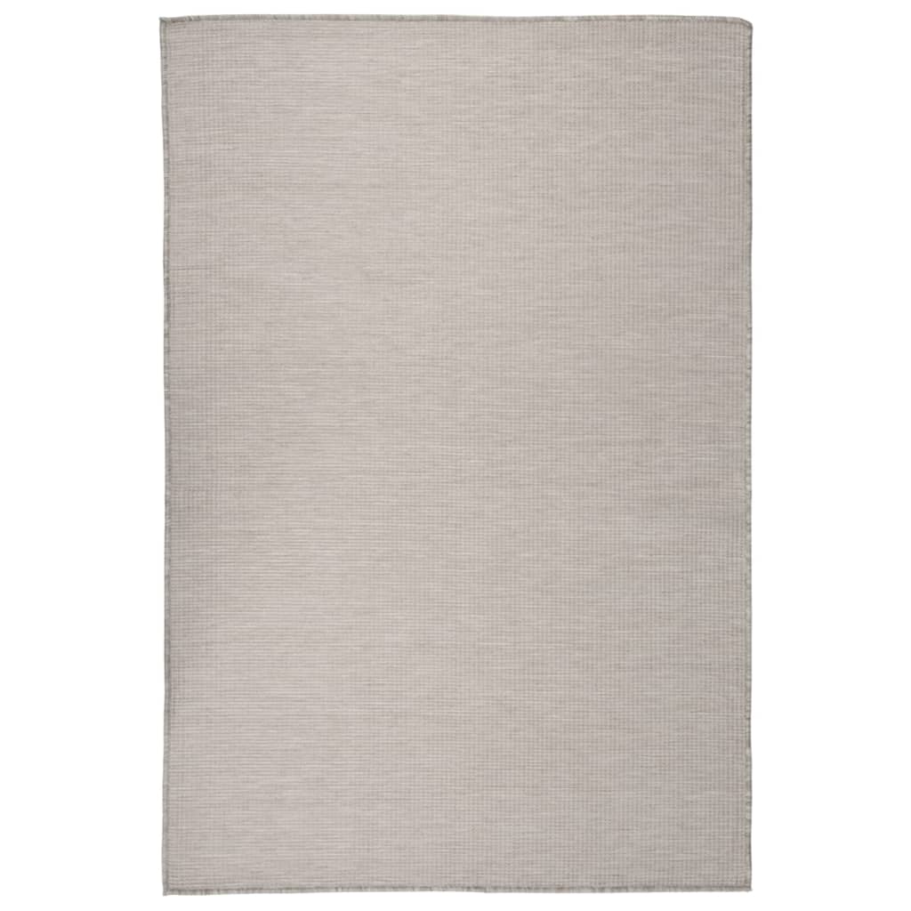 Buitenkleed Platgeweven 120X170 Cm Taupe