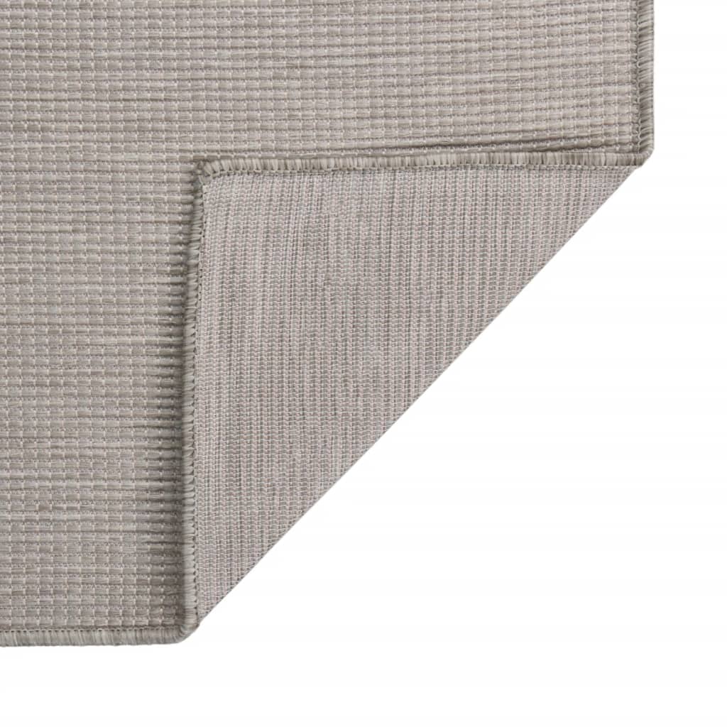 Buitenkleed Platgeweven 120X170 Cm Taupe