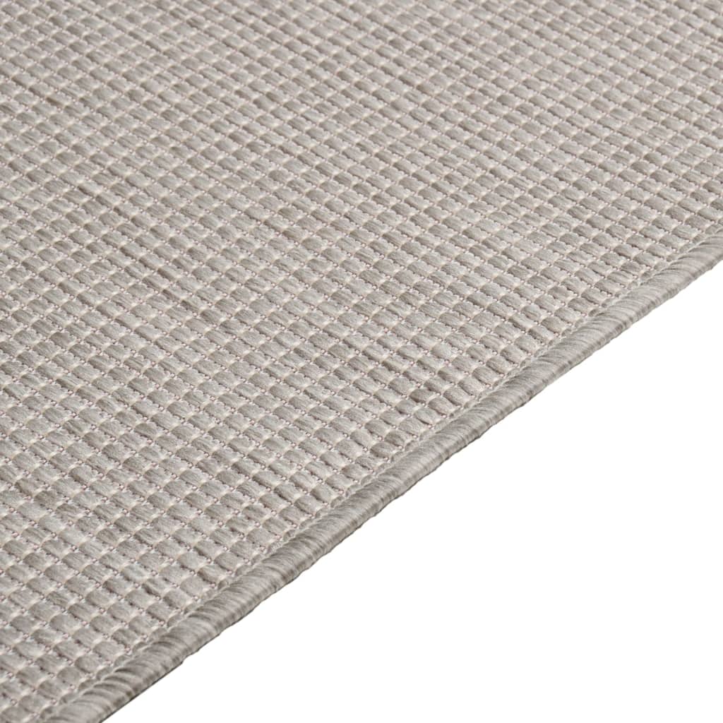 Outdoor-Teppich Flachgewebe 140X200 cm Taupe