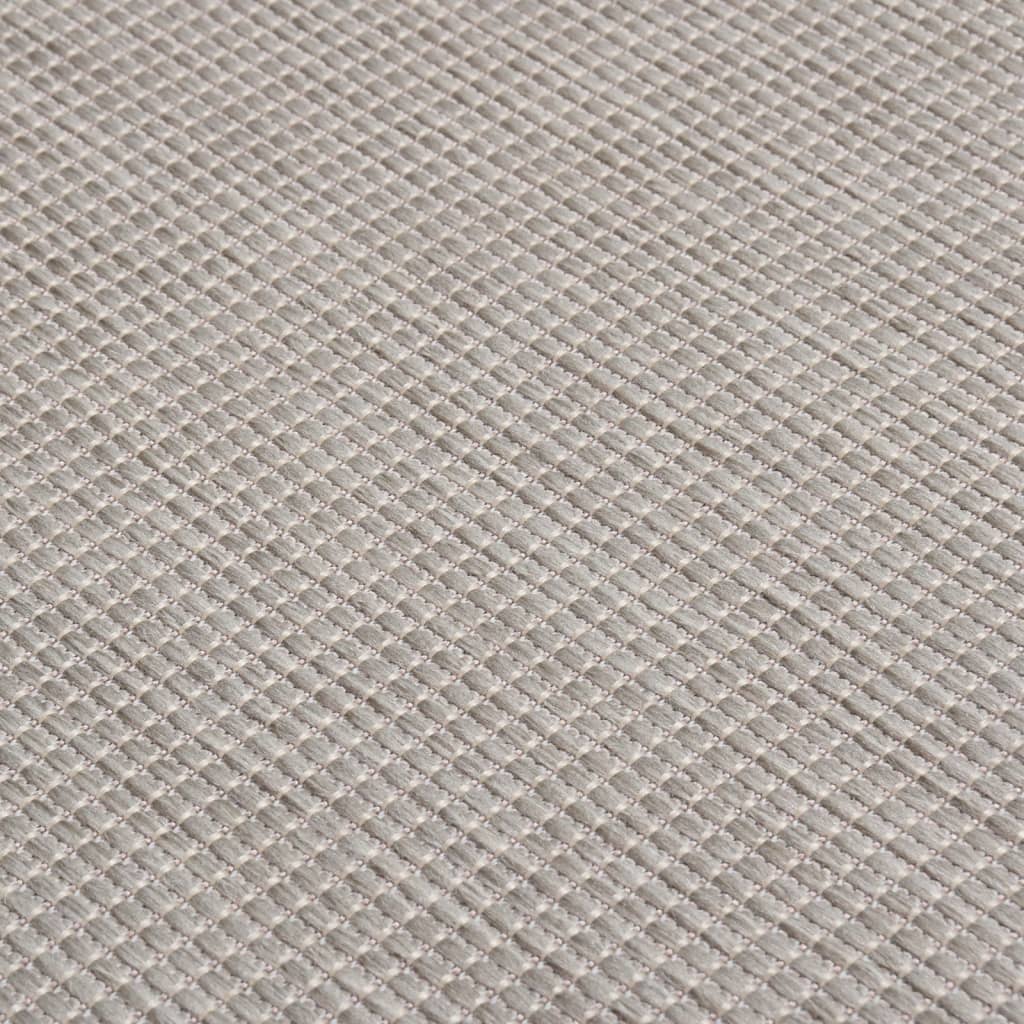 Outdoor-Teppich Flachgewebe 140X200 cm Taupe