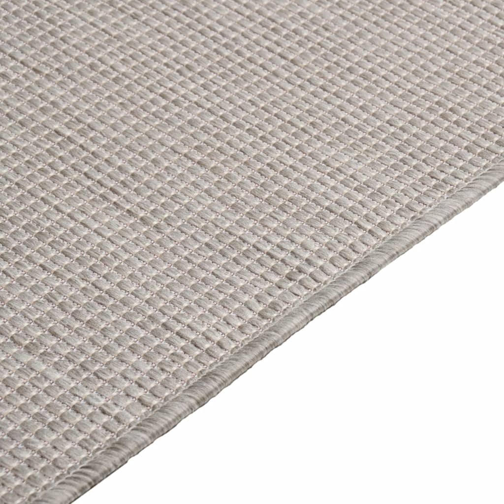 Outdoor-Teppich Flachgewebe 160X230 cm Taupe