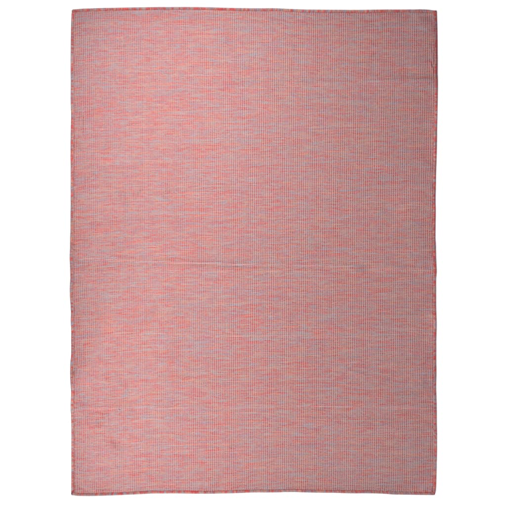 Buitenkleed Platgeweven 120X170 Cm Rood