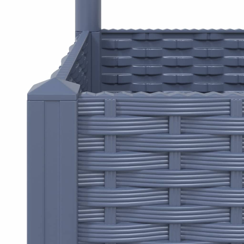 Plantenbak Met Latwerk 120X40X121,5 Cm Polypropeen Donkergrijs