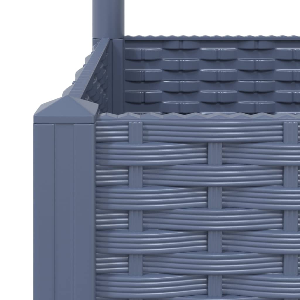 Plantenbak Met Latwerk 120X40X136 Cm Polypropeen Donkergrijs