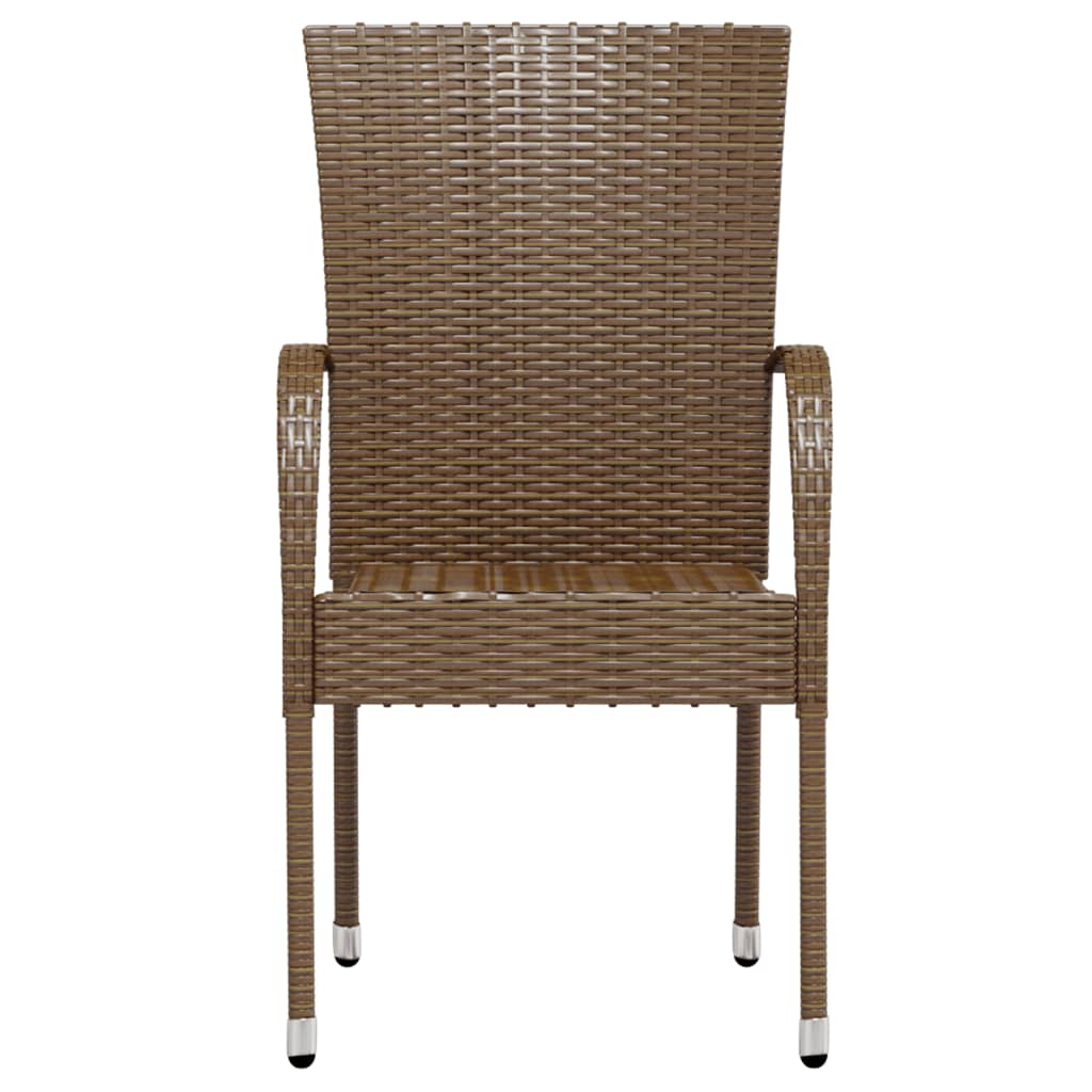 3-Delige Tuinset Poly Rattan Bruin