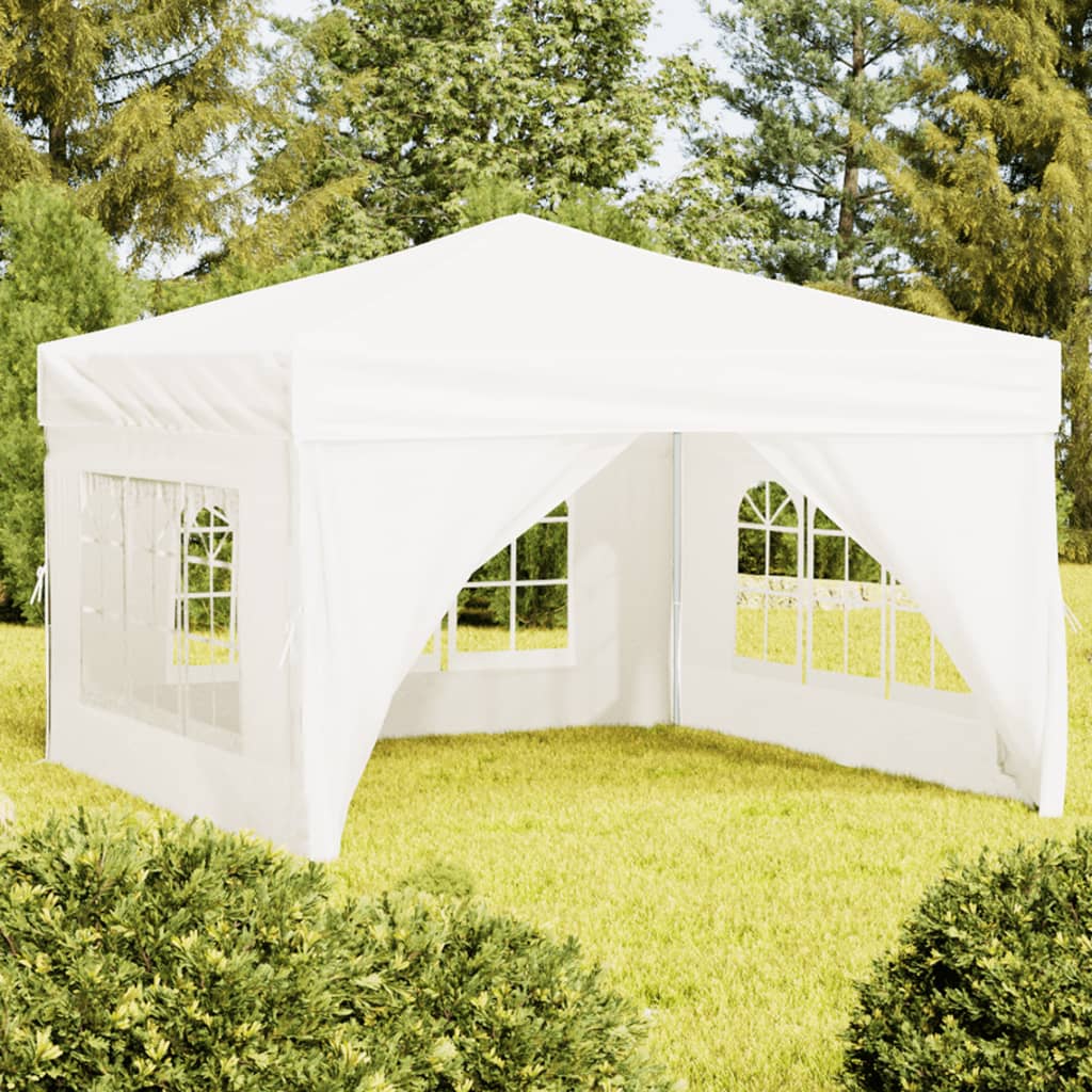 Partytent Inklapbaar Met Zijwanden 3X3 M Wit