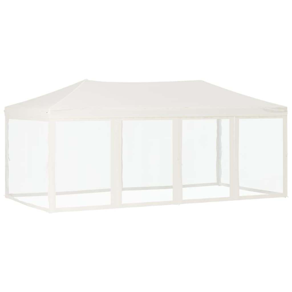Partytent Inklapbaar Met Zijwanden 3X6 M Crèmekleurig