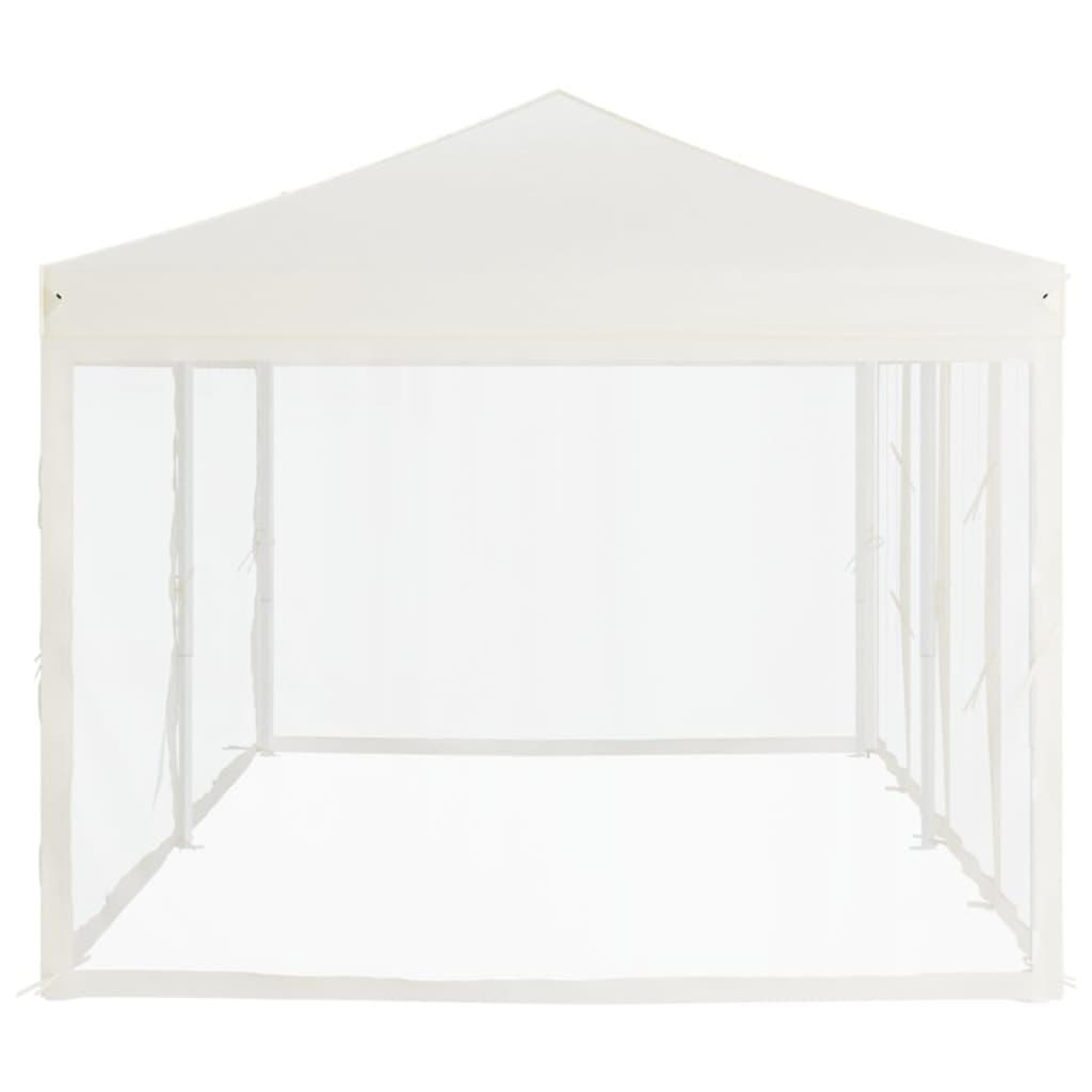 Partytent Inklapbaar Met Zijwanden 3X6 M Crèmekleurig