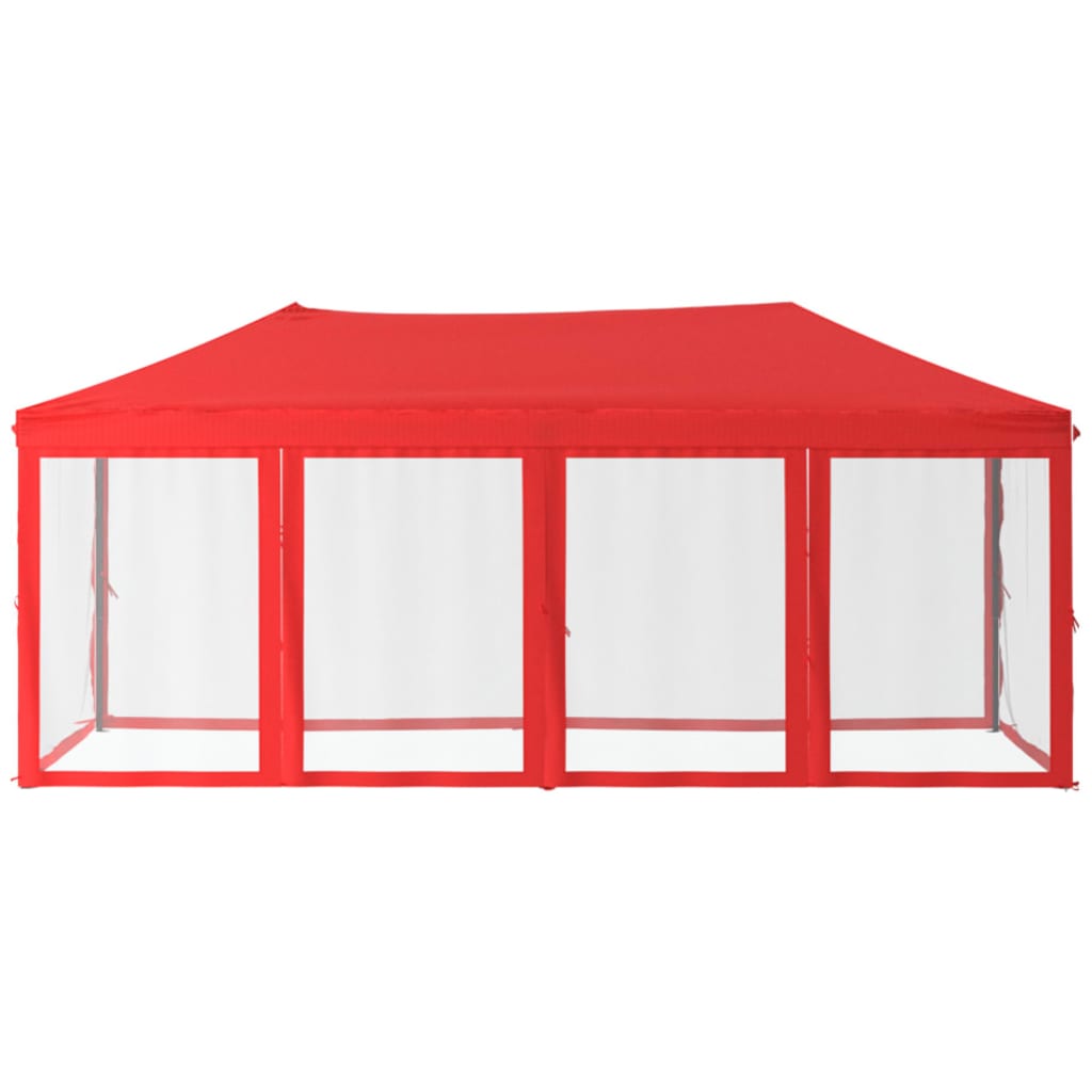 Partytent Inklapbaar Met Zijwanden 3X6 M Rood