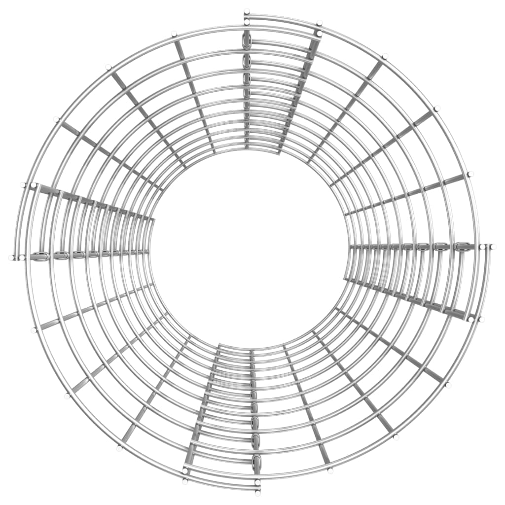 Gabionen-Pflanzgefäße, 3 St., rund, erhöht, Ø30 x 100 cm, Stahl