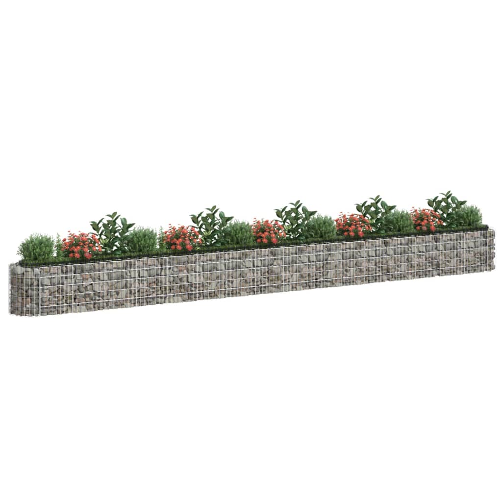 Gabion Plantenbak Verhoogd 610X50X50 Cm Gegalvaniseerd Ijzer