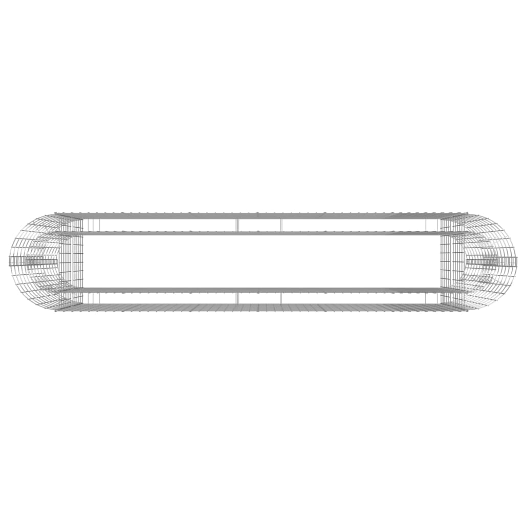 Gabion Plantenbak Verhoogd 260X50X100 Cm Gegalvaniseerd Ijzer