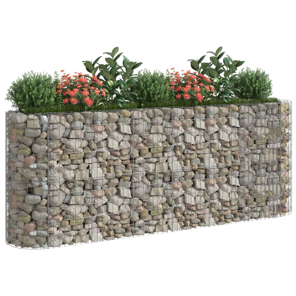 Gabion Plantenbak Verhoogd 260X50X100 Cm Gegalvaniseerd Ijzer