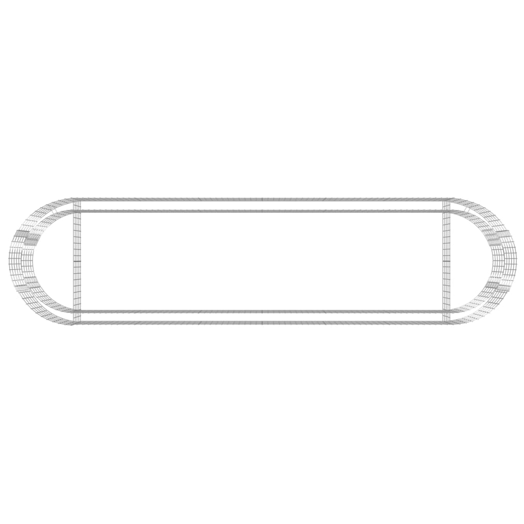 Gabion Plantenbak Verhoogd 400X100X50 Cm Gegalvaniseerd Ijzer