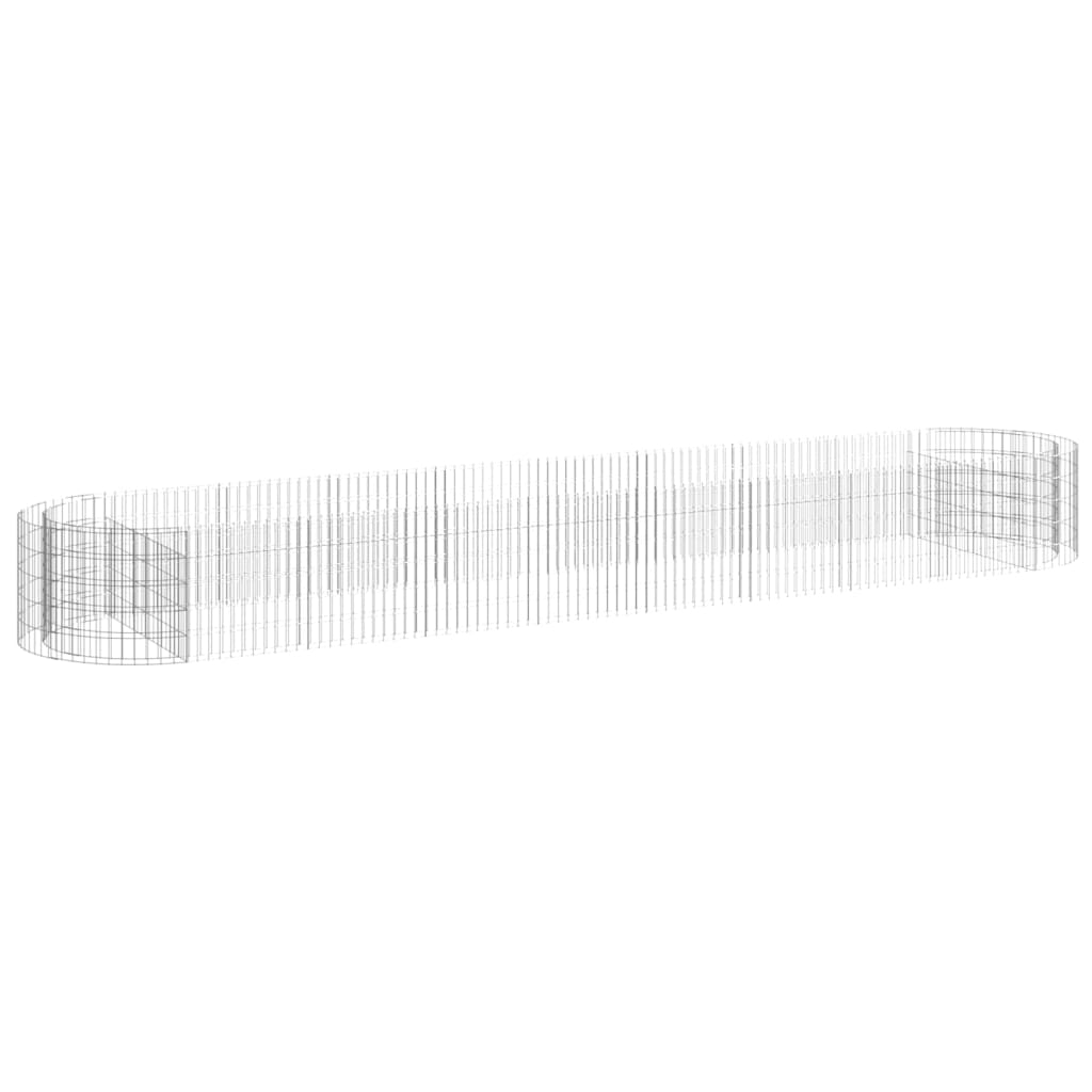 Gabion Plantenbak Verhoogd 500X100X50 Cm Gegalvaniseerd Ijzer