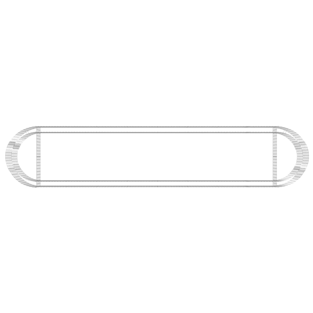 Gabion Plantenbak Verhoogd 500X100X50 Cm Gegalvaniseerd Ijzer