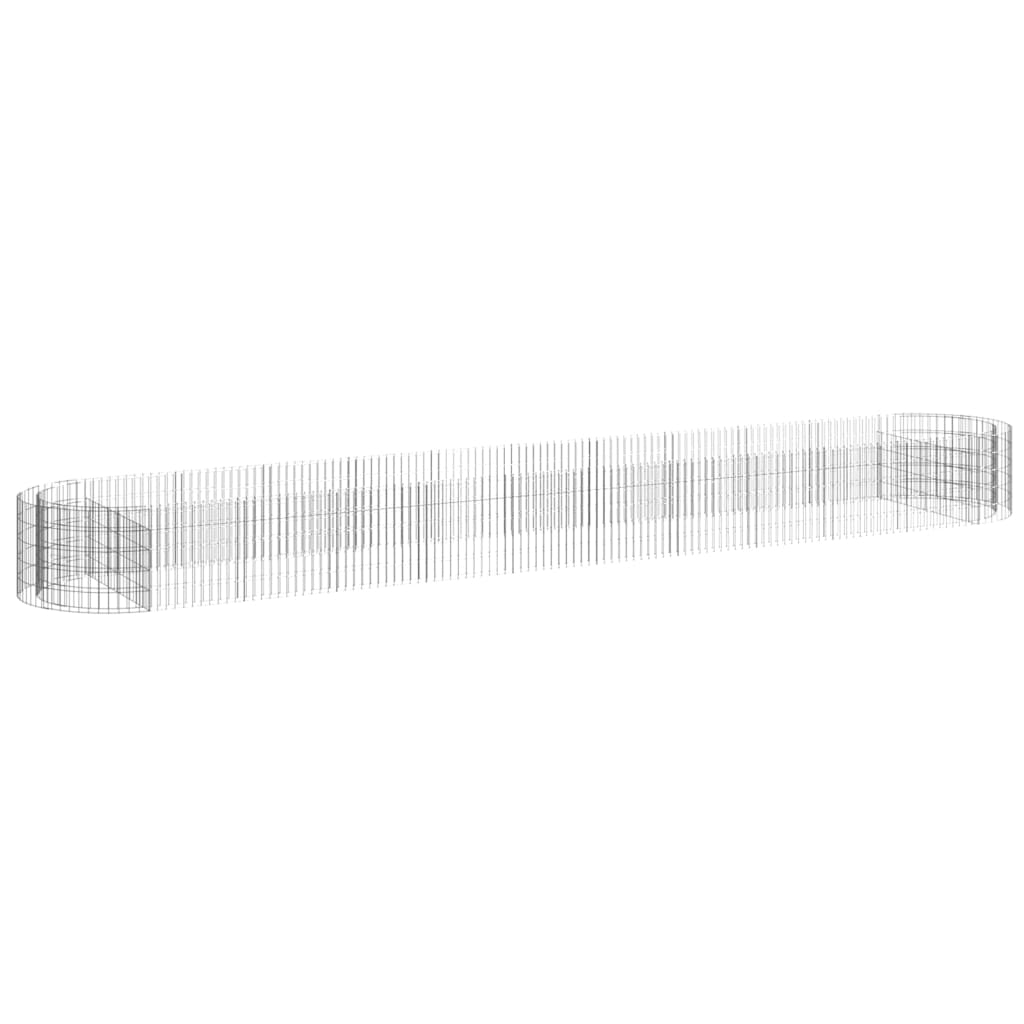 Gabion Plantenbak Verhoogd 600X100X50 Cm Gegalvaniseerd Ijzer