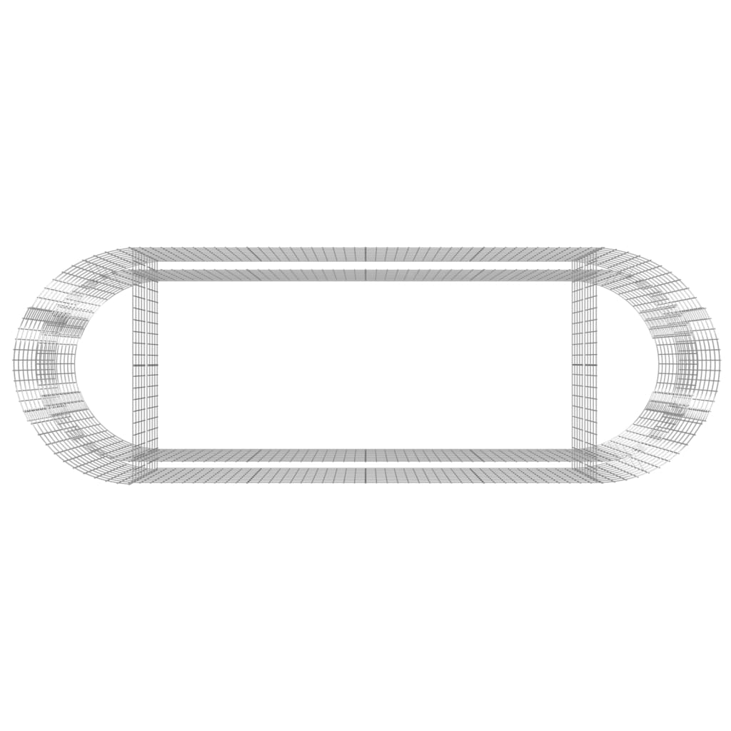 Gabion Plantenbak Verhoogd 300X100X100 Cm Gegalvaniseerd Ijzer