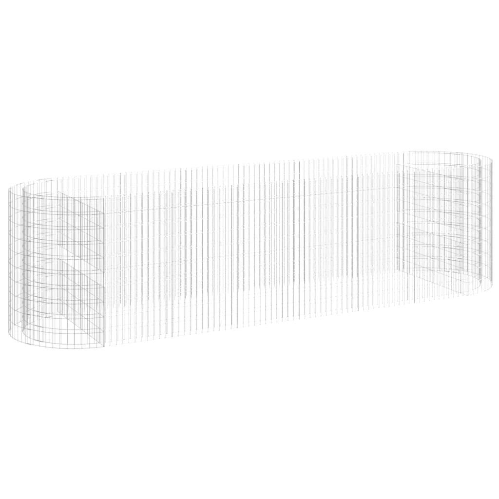 Gabion Plantenbak Verhoogd 400X100X100 Cm Gegalvaniseerd Ijzer