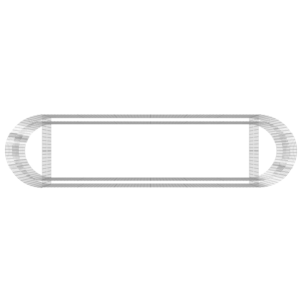 Gabion Plantenbak Verhoogd 400X100X100 Cm Gegalvaniseerd Ijzer