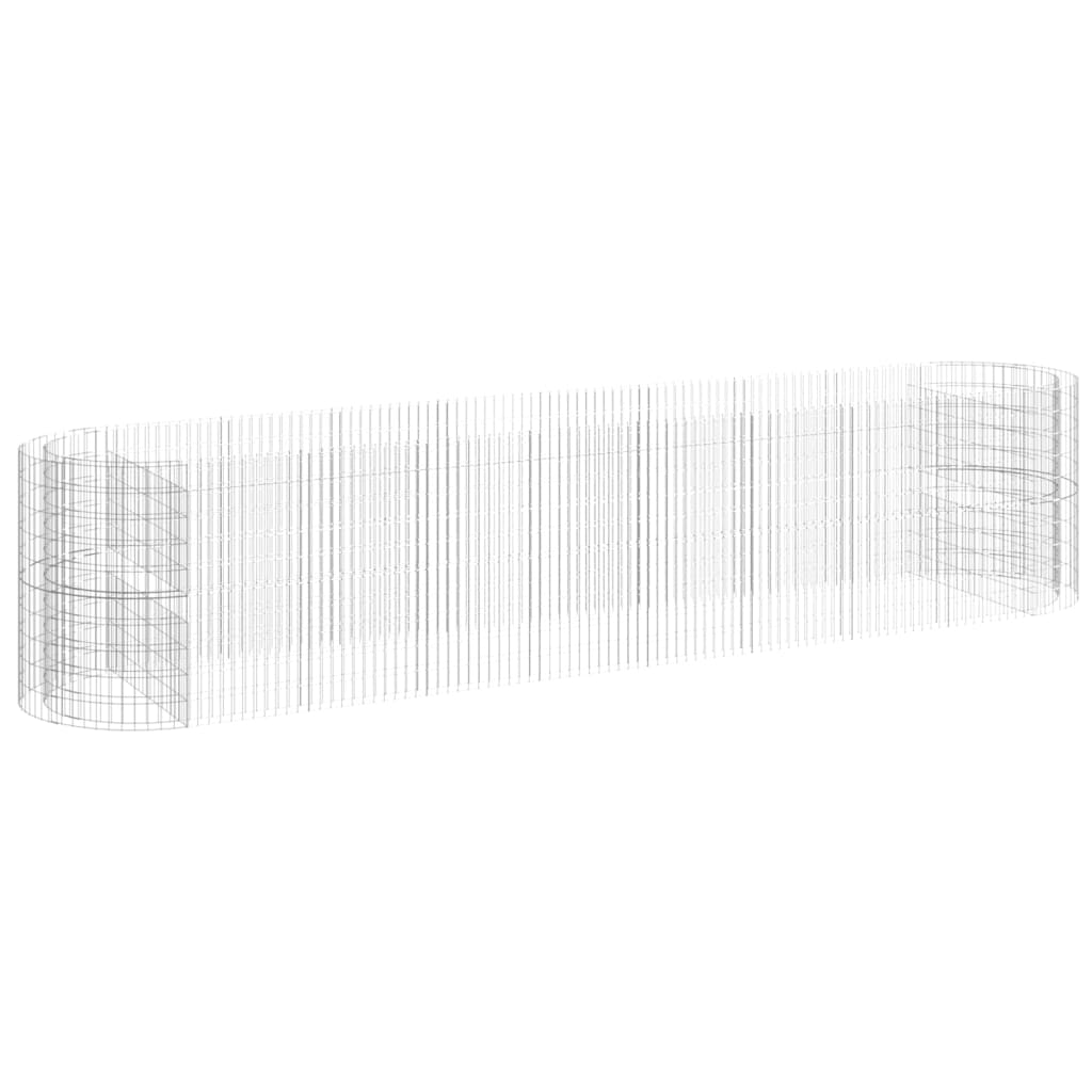 Gabion Plantenbak Verhoogd 500X100X100 Cm Gegalvaniseerd Ijzer