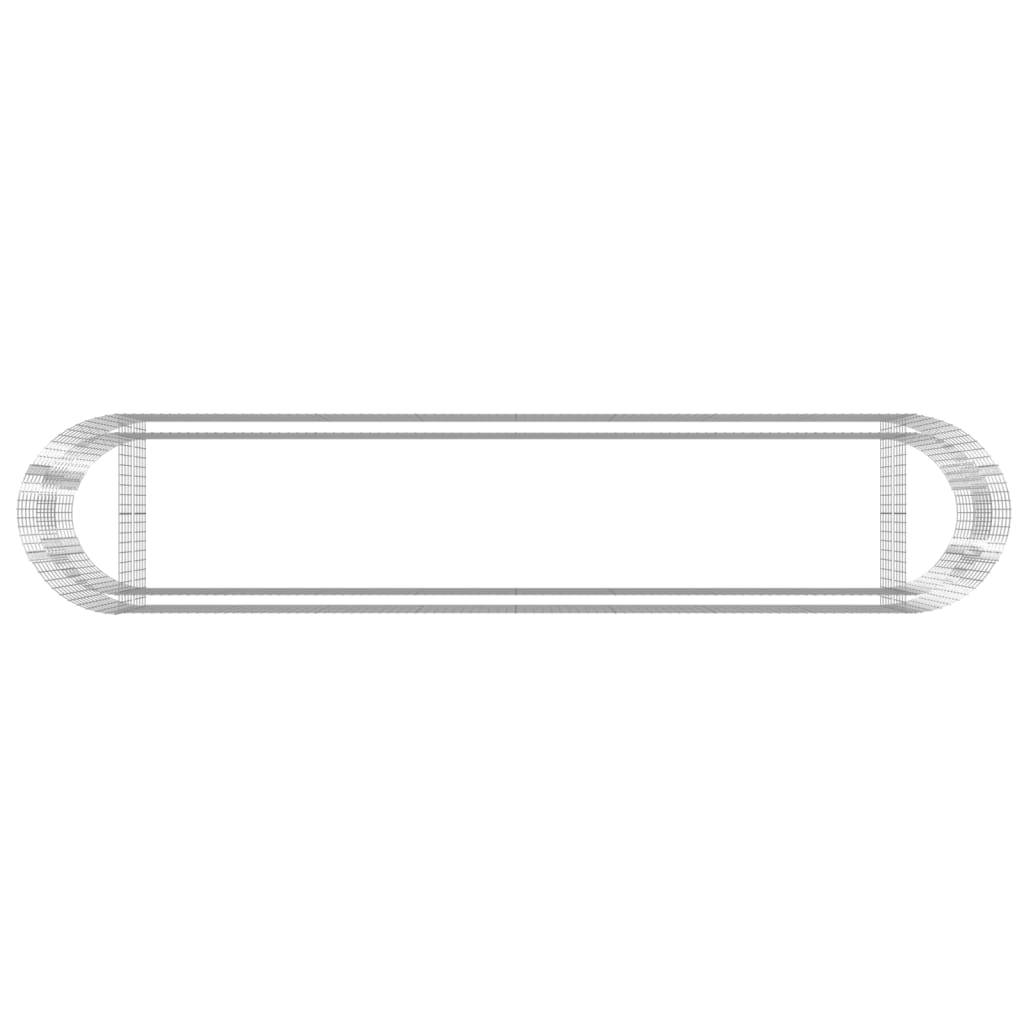 Gabion Plantenbak Verhoogd 500X100X100 Cm Gegalvaniseerd Ijzer