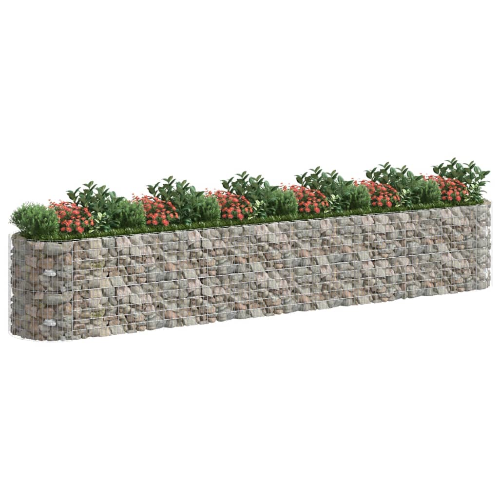 Gabion Plantenbak Verhoogd 600X100X100 Cm Gegalvaniseerd Ijzer