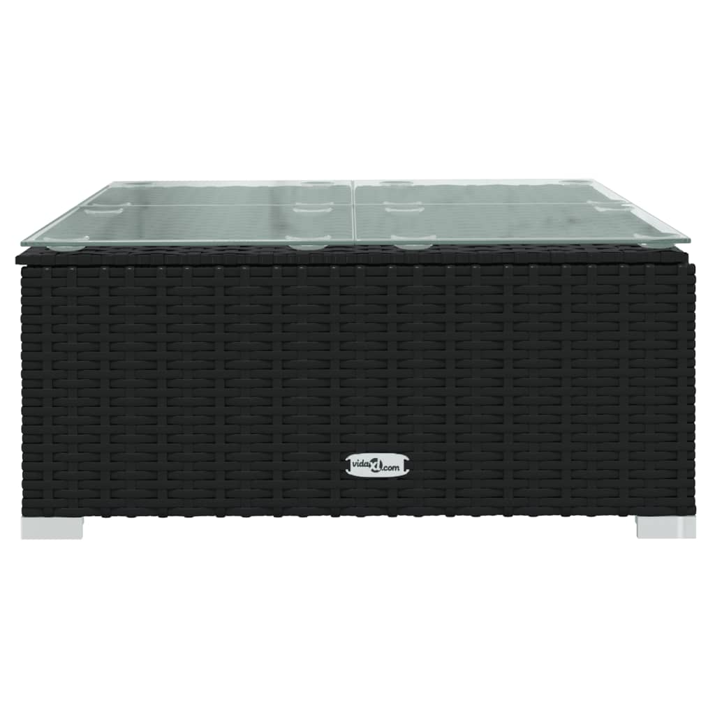 6-Delige Loungeset Met Kussens Poly Rattan Zwart