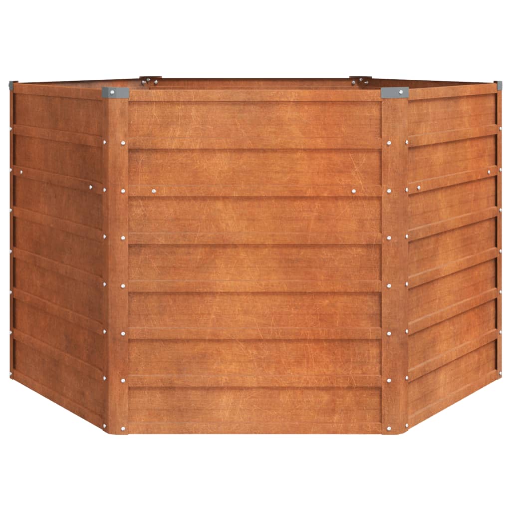 Plantenbak 129X129X77 Cm Cortenstaal Grijs