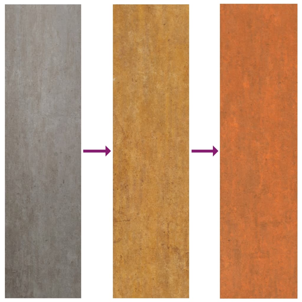 Plantenbak 129X129X77 Cm Cortenstaal Grijs