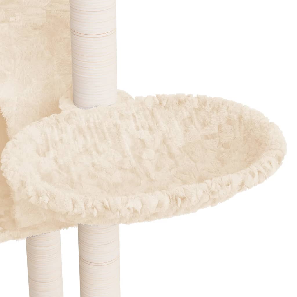 Kattenmeubel Met Sisal Krabpalen 108,5 Cm Crèmekleurig