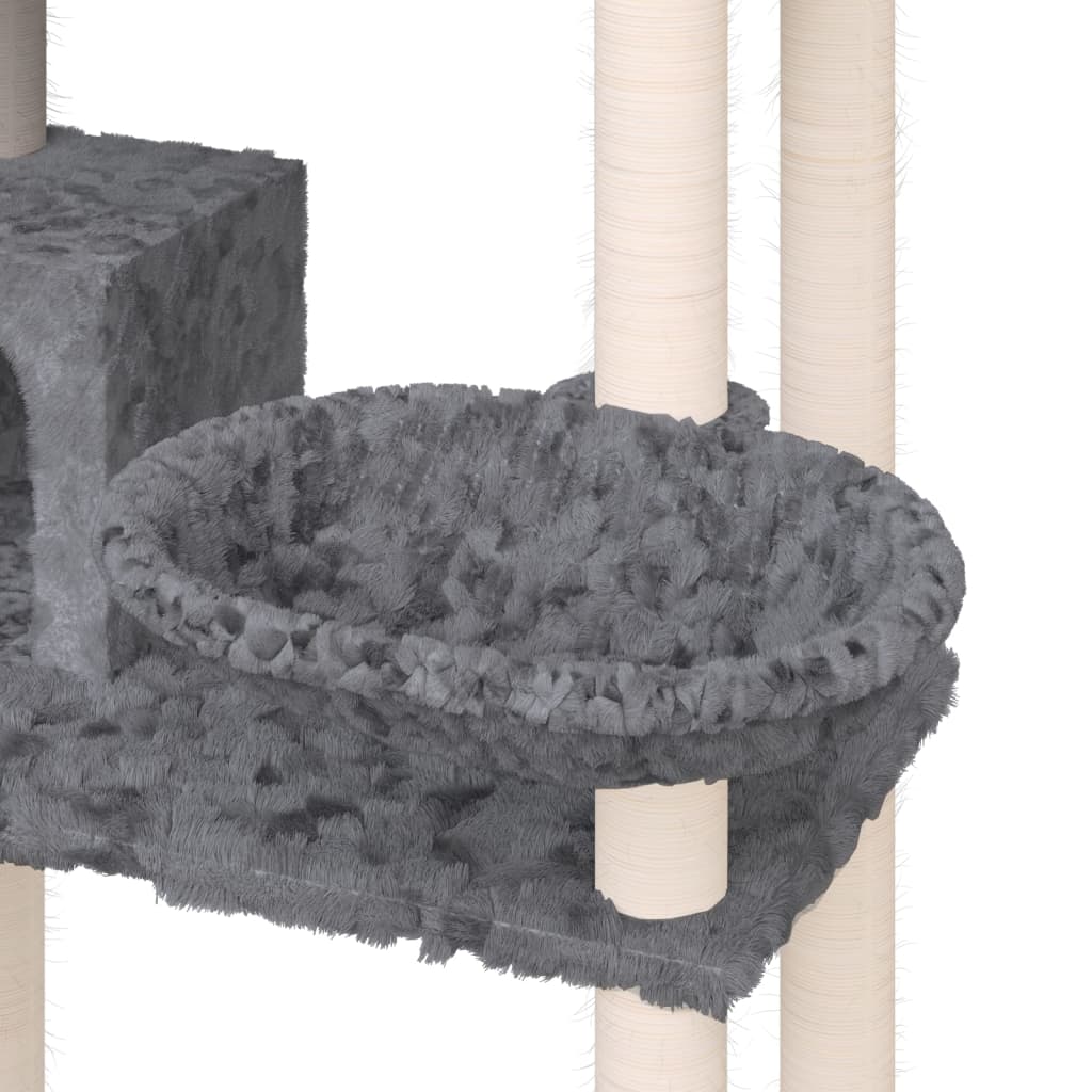 Kattenmeubel Met Sisal Krabpalen 131 Cm Donkergrijs