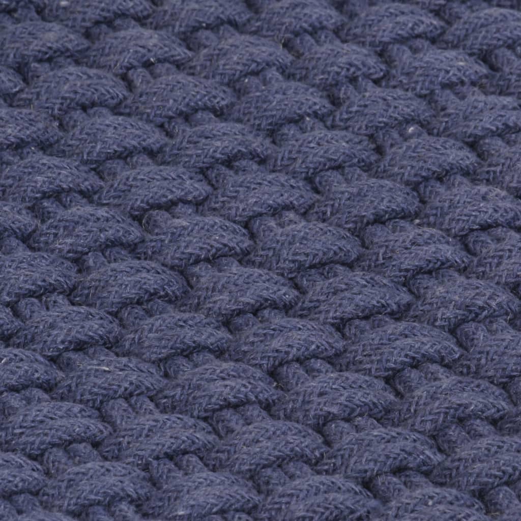 Vloerkleed Rechthoekig 160X230 Cm Katoen Marineblauw