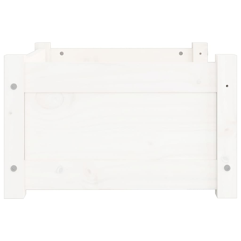 Hondenmand 55,5X45,5X28 Cm Massief Grenenhout Wit