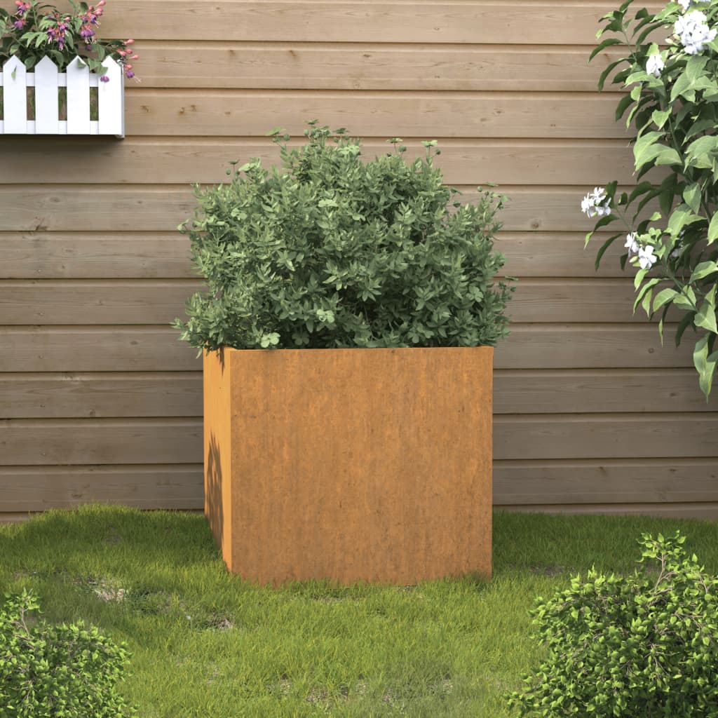 Plantenbak 32X30X29 Cm Cortenstaal Grijs