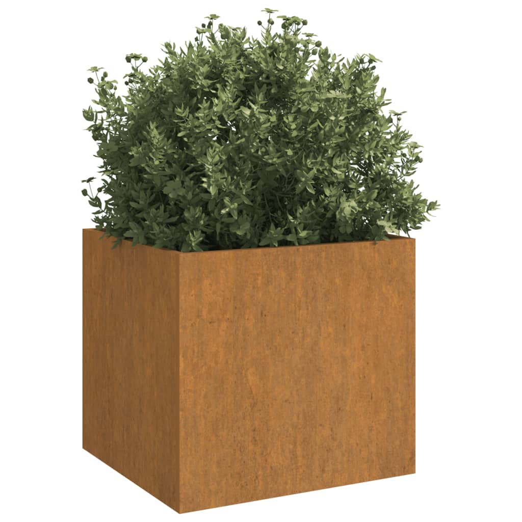 Plantenbakken 2 St 32X30X29 Cm Cortenstaal Grijs