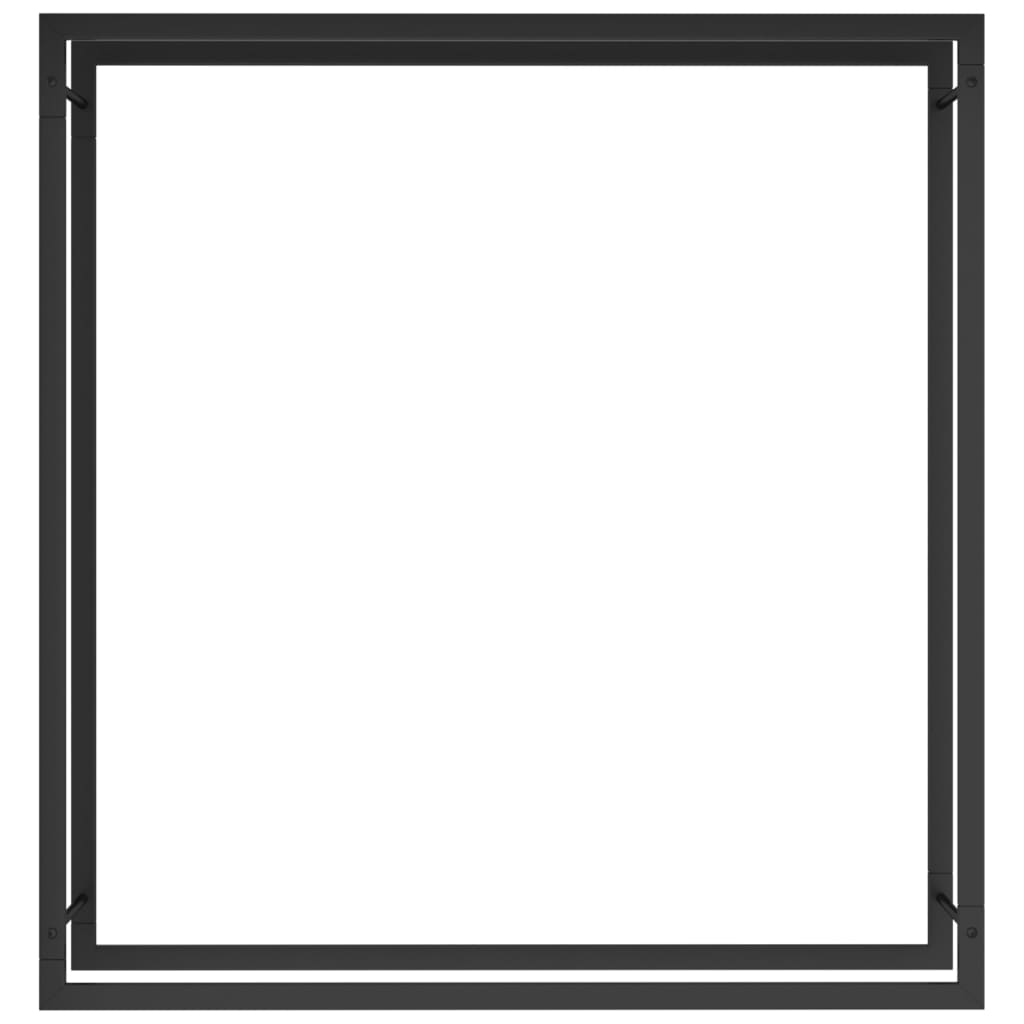 Haardhoutrek 110X28X116 Cm Staal Matzwart