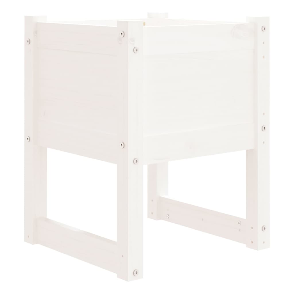 Plantenbak 40X40X52,5 Cm Massief Grenenhout Wit