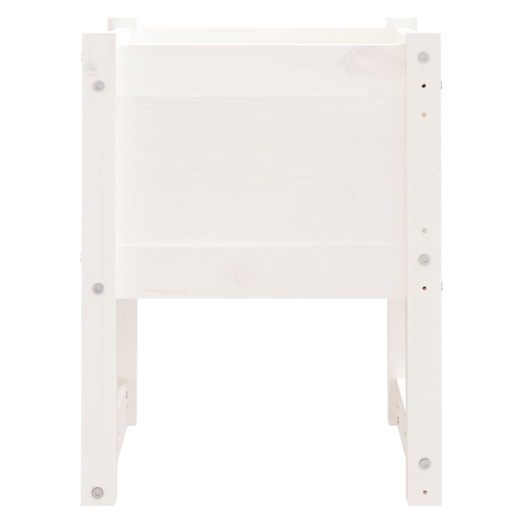 Plantenbak 40X40X52,5 Cm Massief Grenenhout Wit