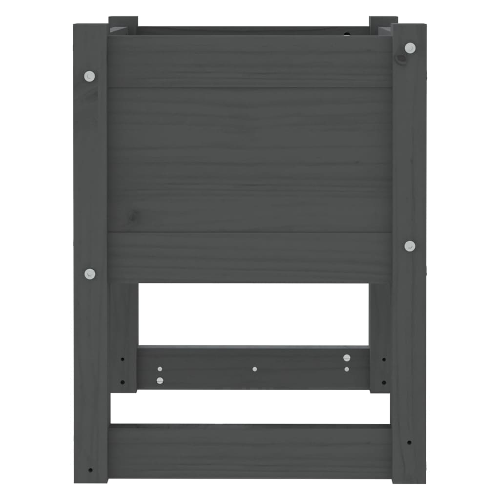 Plantenbakken 2 St 40X40X52,5 Cm Massief Grenenhout Grijs