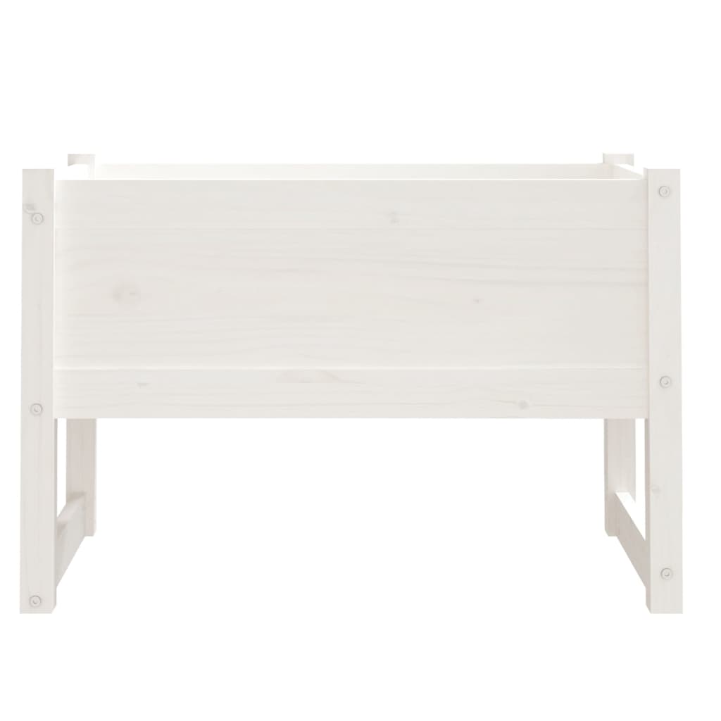 Plantenbak 78X40X52 Cm Massief Grenenhout Wit
