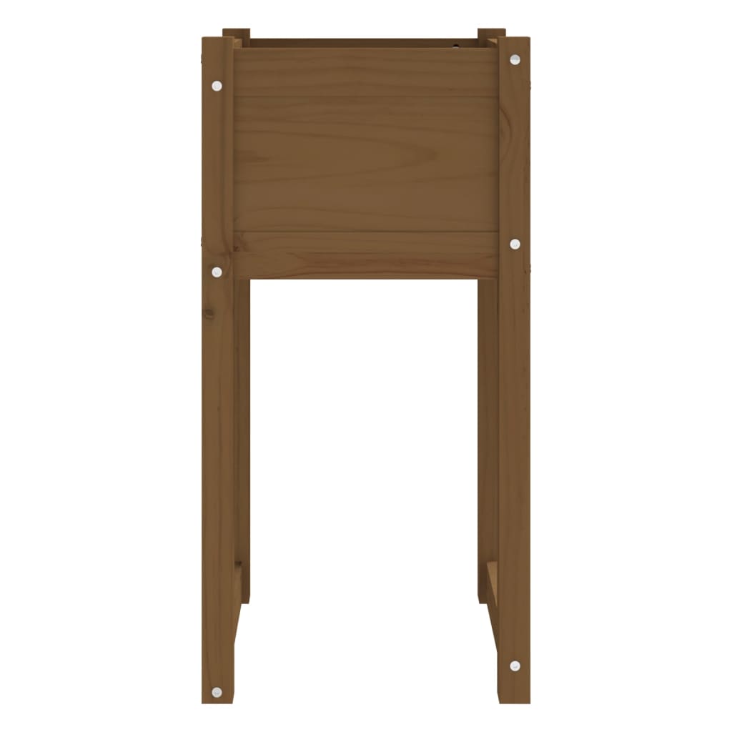 Plantenbakken 2 St 40X40X81 Cm Massief Grenenhout Honingbruin