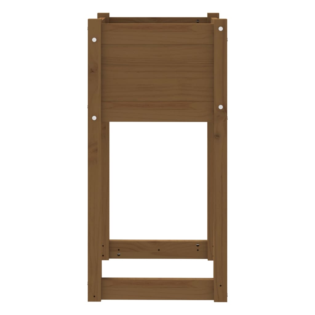 Plantenbakken 2 St 40X40X81 Cm Massief Grenenhout Honingbruin