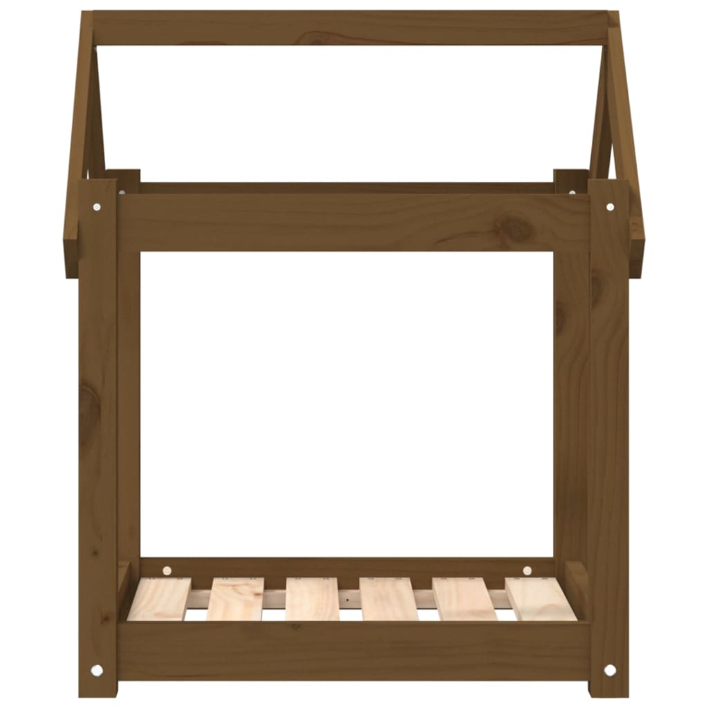 Hondenmand 61X50X70 Cm Massief Grenenhout Honingbruin